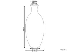 Beliani Dekoratívna terakotová váza 57 cm hnedá/čierna MANDINIA