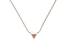 BeWooden dámska náhrdelník s dreveným detailom Rea Necklace Triangle zlatá