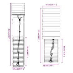 Vidaxl Hrací domček s lezeckou stenou masívne drevo borovica
