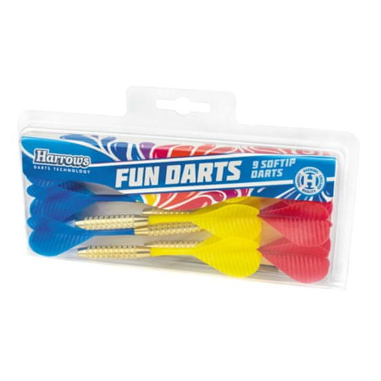 Harrows Šípky soft Darts Fun 14g, 9ks/set, brass