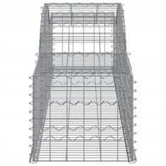 Petromila vidaXL Oblúkové gabionové koše 4 ks 300x50x40/60 cm pozink. železo