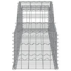 Vidaxl Oblúkový gabionový kôš 7 ks 300x50x40/60 cm pozinkované železo