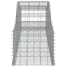 Vidaxl Oblúkový gabionový kôš 15 ks 300x50x40/60 cm pozinkované železo