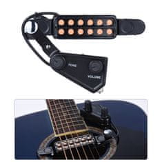 Northix 12-jamkový zosilňovač pre akustickú gitaru 