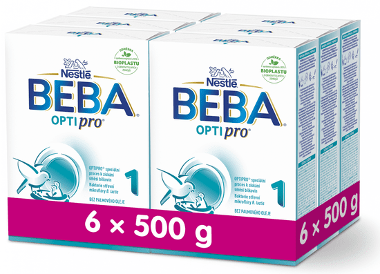 BEBA OPTIPRO 1 počiatočné dojčenské mlieko, 6x500 g