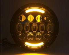 motoLEDy Predné svetlo 7" Full LED 1ks Jeep, Harley, Land Rover, Hummer, Lada