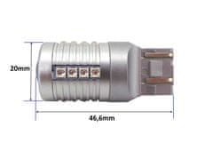 motoLEDy W21/5W LED žiarovka 7443 12-24V CANBUS 2000lm červená