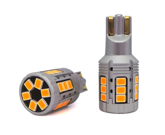 motoLEDy LED žiarovka W16W 12-24V 100% CAN oranžová bez chyby 1600lm