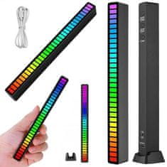 HADEX LED ambientné RGB osvetlenie USB s dobíjacou batériou, biele