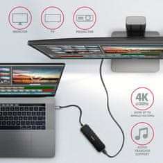 AXAGON multifunkční HUB 5v1 USB 3.2 Gen 1, 4x USB-A, HDMI, PD 100W, kábel USB-C 20cm