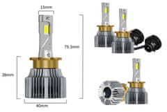 SEFIS X6 LED žiarovky D2S / D2R 70W pár biela