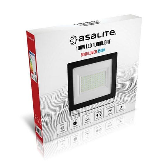 Asalite ASAL0134 LED reflektor 100 W čierny Farba svetla (K): 6500