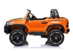 Lean-toys Toyota Hilux batérie auto oranžová maľované