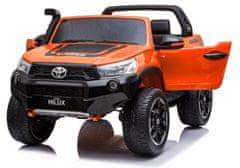 Lean-toys Toyota Hilux batérie auto oranžová maľované