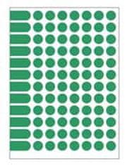 Agipa Etikety kruhové 15mm A5 zelené