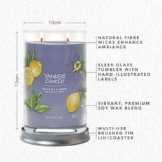 Yankee Candle Vonná sviečka Signature Tumbler in glass large Black Tea & Lemon 567g