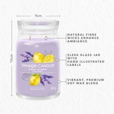 Yankee Candle Vonná sviečka Signature in glass large Lemon Lavender 567 g