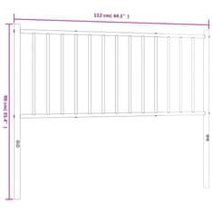 Vidaxl Kovové čelo postele biele 107 cm