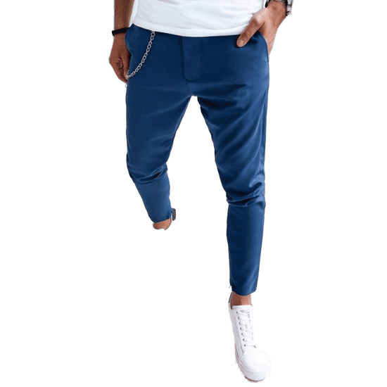 Dstreet Pánske nohavice voľnočasové SUPER tmavo modré ux4009 s30