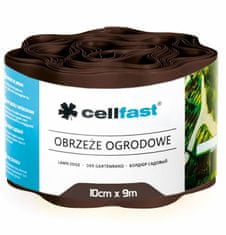 Cellfast Plastové záhradné obruby hnedé 10 cm x 9 m