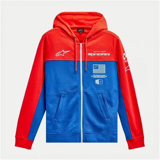 Alpinestars mikina H-BLOCK Zip warm modro-bielo-červená