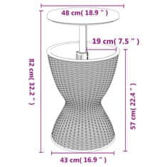 Vidaxl 3-v-1 ľadový chladiaci stôl čierny polypropylén