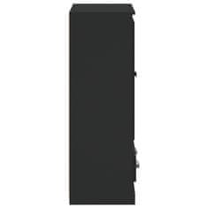 Vidaxl Vysoká skrinka čierna 60x35,5x103,5 cm kompozitné drevo