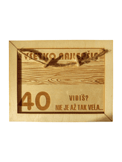 KORY Drevená tabuľka na peniaze 40. narodeniny