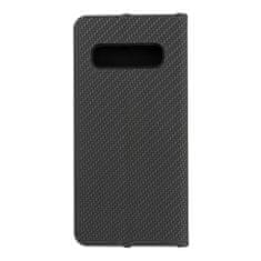 FORCELL Puzdro / obal na Samsung Galaxy S10 čierne - kniha LUNA CARBON