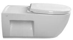 SAPHO , HANDICAP závesná WC misa predĺžená, Rimless, 37x70 cm, biela, TU1206