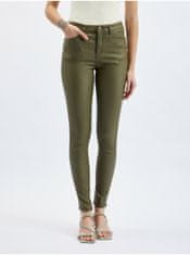 Orsay Khaki dámské skinny fit kalhoty 34