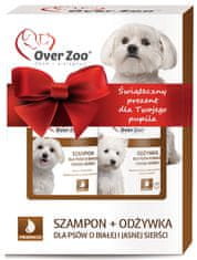 Over ZOO Dvojbalenie Pre Psov S Bielou A Svetlou Srsťou, Šampón 250ml + Kondicionér 240ml