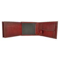 VegaLM Pánska peňaženka z pravej kože, ručne tieňovaná v bordovej farbe