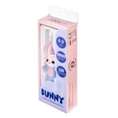 Vitammy Bunny Sonická zubná kefka pre deti s LED svetlom a nanovláknami, 0-3 roky, ružová