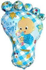 Fóliový balónik detská nožička - chlapec - Baby shower - Tehotenský večierok - 96 cm