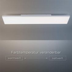 PAUL NEUHAUS LEUCHTEN DIREKT aj s JUST LIGHT LED panel svietidlo hranaté v bielej s nastaviteľnou teplotou farby, funkciou stmievania a bezrámčekovým dizajnom 2700-5000K