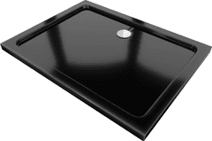 Mexen Sprchová vanička SLIM čierna, 100x90 cm + sifón