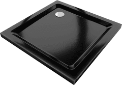 Mexen Sprchová vanička Slim čierna 80x80 cm + sifón