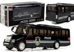 Lean-toys Model Policajný autobus Svetlá čierne