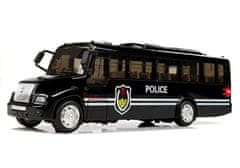 Lean-toys Model Policajný autobus Svetlá čierne