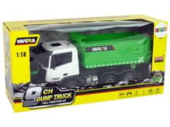 Lean-toys Diaľkovo ovládaný príves 1:18 Green Huina 2.4G Lifting Trailer