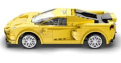 Lean-toys Stavebné bloky Športové auto EVO Race Car Yellow R/C 289 kusov CADA