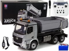 Lean-toys Mercedes Arocs Kovový sklápač R/C aplikácia E590-003