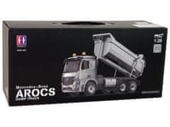 Lean-toys Mercedes Arocs Kovový sklápač R/C aplikácia E590-003