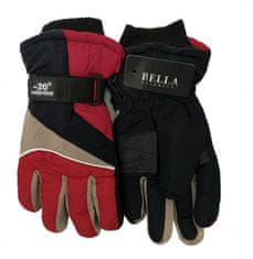 HolidaySport Detské zimné rukavice Bella Accessori 9009-3 červená