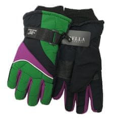 HolidaySport Detské zimné rukavice Bella Accessori 9009-4 zelená