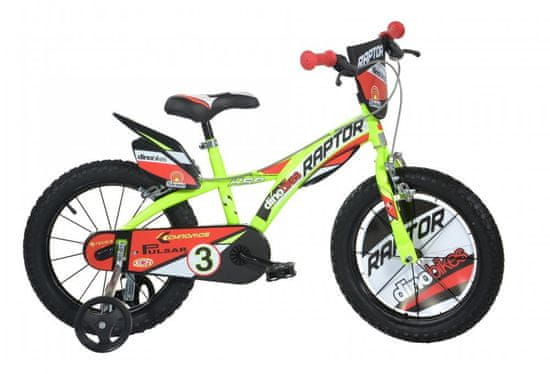 Dino bikes Detský bicykel 614-RP Raptor 14 neón žltá