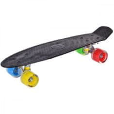 Enero Pennyboard 56 cm s LED kolieskami Black Rainbow