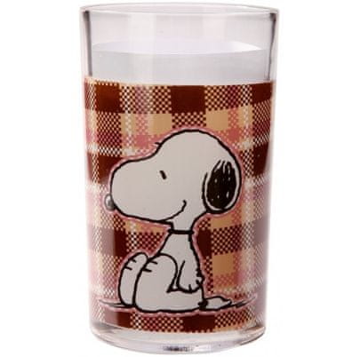 Snoopy pohár 200 ml hnedo ružový