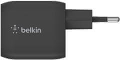 Belkin Duálna 45W USB-C Power Delivery GaN PPS nástenná nabíjačka, čierna, WCH011vfBK